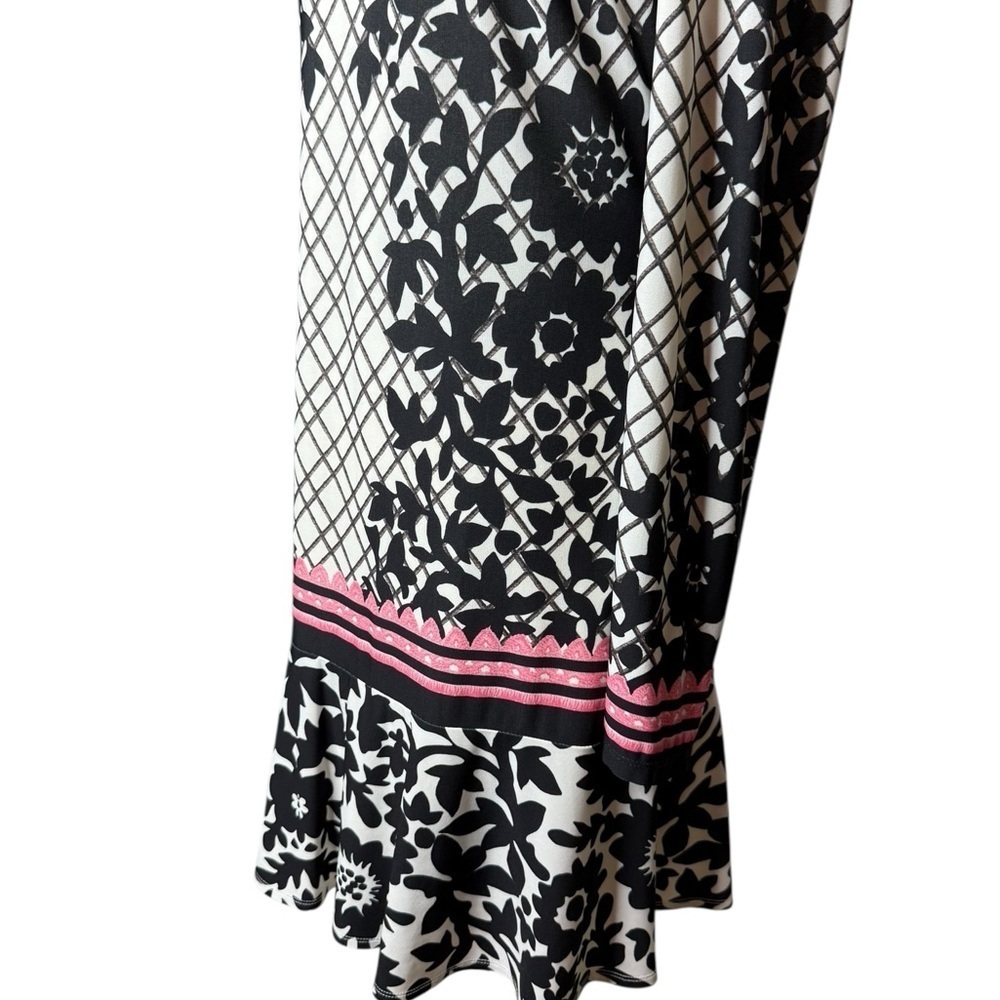 Eliza J Black and White Mini Dress floral size 8 - Picture 6 of 16